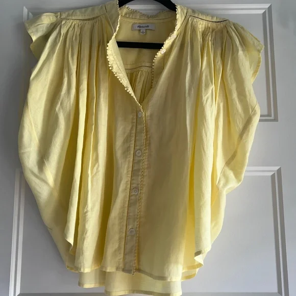 Madewell size small yellow billowy flow top - now in stores - Picture 5 of 12